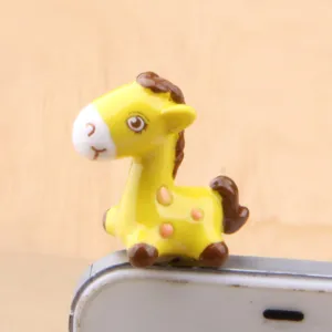 Cute cartoon spotted pony dust plug 3.5mm headphone jack accessory for device details.