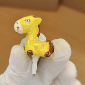 Cute cartoon spotted pony 3.5mm headphone jack dust plug for phone and computer DIY audio decor.