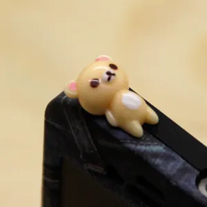 Süßer bär staubstecker 3.5mm kopfhöreranschluss anhänger cartoon harz handy zubehör