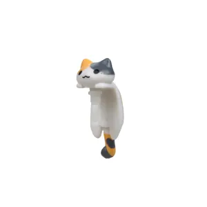 Cute calico cat dust plug 3.5mm headphone jack protector anime cable bite accessory toy