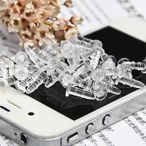 Transparente Kunststoff Ohrstecker Rueckseiten DIY Schmuck Zubehoer Stopper 100 Stueck