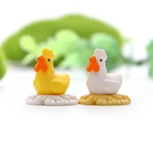 Figurines miniatures de poulet en résine pour terrarium DIY, décoration micro-paysagère.