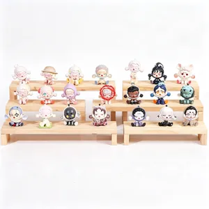 Étagère de présentation en bois à plusieurs niveaux pour figurines, jouets et bijoux