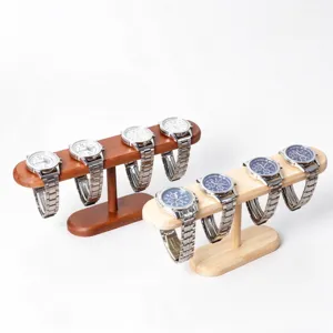 Présentoir de montre en bois T-bar organisateur de bijoux pour magasin et bureau.
