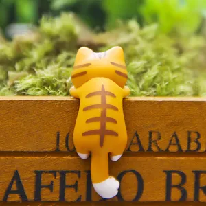 Schattige oranje kat figuur hangend ornament hars miniatuur micro landschap decor speelgoed