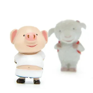 Cute resin pig figurine close-up, perfect for DIY micro landscape and miniature garden decor.