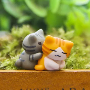 Schattige miniatuur katten figuren hars dier speelgoed desktop landschap decoratie ornamenten
