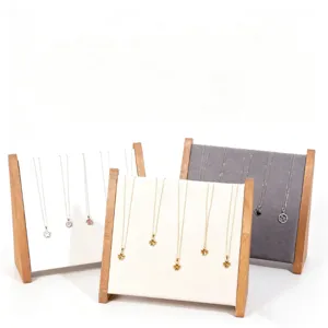 Schmuckständer Walnussholz Spleißen Massivholz Halskette Anhänger Armband Aufbewahrung Organizer Schräge Displaytafel
