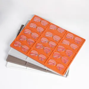 Plateau de présentation de lunettes multi-grilles en gros et support d'organisateur de lunettes.