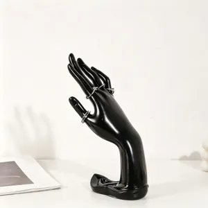 Black PVC hand jewelry display stand for rings bracelets showcase retail photography prop