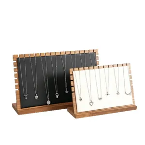 Hölzerner Schmuckständer Nussbaum Halskettenhalter Kiefer Organizer für Ketten Armbänder