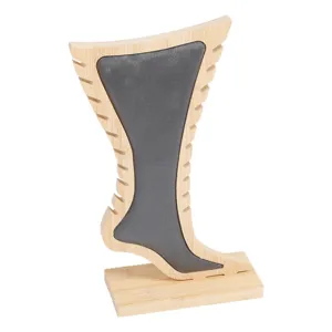 Bamboo foot shape jewelry display stand necklace anklet holder store showcase organizer prop