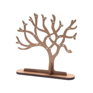 Retro Wooden Tree Earring Holder Jewelry Display Stand Desktop Tree Branch Organizer Stand