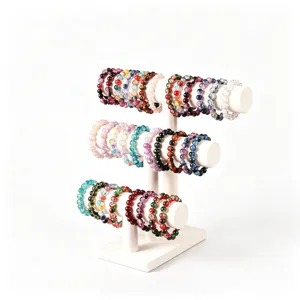 3-stufiger Samt Schmuck Display Ständer Armband Halter Organizer für Ladentheke
