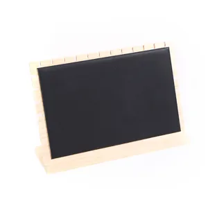 Wooden necklace display stand with black board jewelry holder retail organizer props