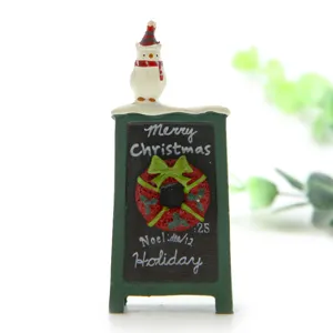 Noël miniature bonhomme de neige tableau enseigne résine ornement plante succulente jardinage décor