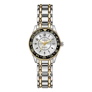 Luxus Damen Legierung Quarzuhr Mit Metallstahlarmband Mode Minimalistisches Digitales Zifferblatt Wasserdichte Armbanduhr Casual Dress Watch