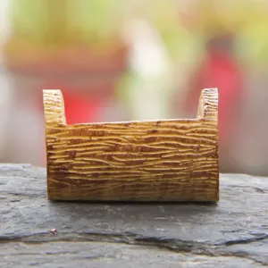 Miniature resin log stool micro landscape accessory doll ornament for garden decor