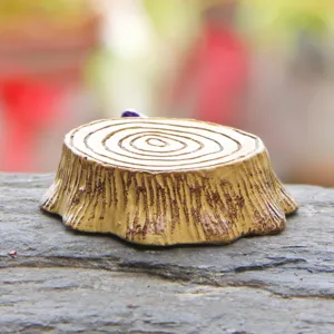 Resin tree stump miniature figurine detail, perfect accessory for micro landscape decor.