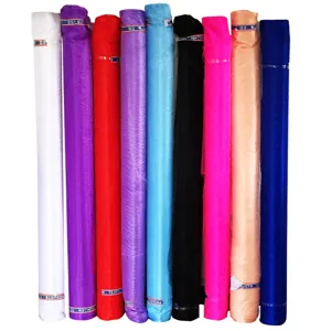 Wedding Decor Organza Fabric Roll Crystal Sheer Tulle Fabric For Wedding Party Stair Handrail Decoration Draping Fabric