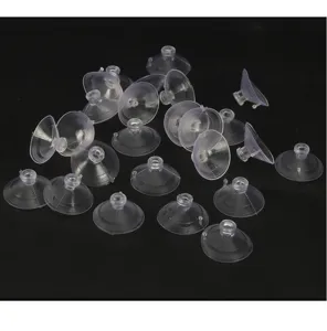 Detailed view of clear plastic suction cups, featuring strong adhesive design for multi-purpose use.