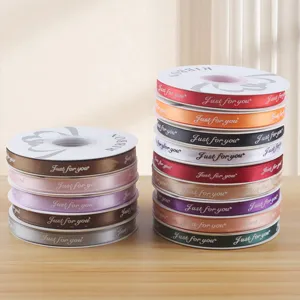 Satin Ribbon For Flower Gift Wrapping DIY Floral Bouquet Flower Arrangement Cake Baking Decorative Ribbon