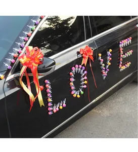Wedding car decoration transparent suction cups kit for lollipop ribbon arrangement display