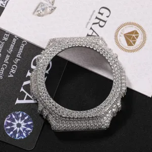 Volledig diamant metalen horloge bezel mod voor DW6900 hiphop stijl luxe vervanging