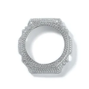 Iced out metalen horloge bezel mod hip hop volledige diamant luxe vervanging accessoire