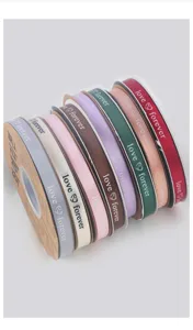 Colorful satin ribbon for floral gift wrapping and bouquet decoration, 1cm width, beautiful.