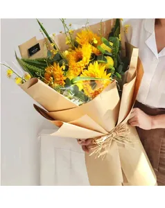 Kraft paper bouquet wrapping paper floral packaging brown wrapping paper for florist gifts