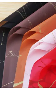 Waterproof gold marble flower wrapping paper bouquet floral gift wrapping paper 20 sheets