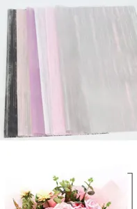 Wasserdichtes florales Geschenkpapier im koreanischen Stil Seidennebel Papier Detail