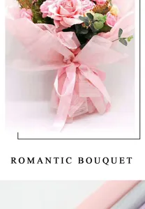 Koreanischer Stil wasserdichtes rosa Blumenverpackungspapier Blumenstrauß Material Florist.