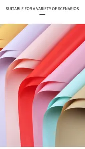 Papier d'emballage de fleurs macaron imperméable papier Oya unicolore pour les cadeaux