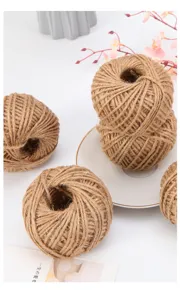 Natural jute twine detail shot, perfect for floral packaging and gift tying crafts.