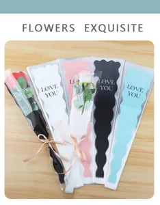 Mermaid single rose flower packaging bag DIY bouquet wrapping material for Valentine Day