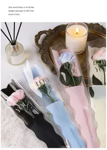 Mermaid single rose packaging bag DIY bouquet wrapping material for Valentine's Day party.