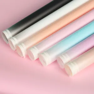 Waterdicht Bloeminpakpapier Dubbele Lijn Verloop Koreaanse Effen Papier Bloemboeket Verpakkingsmaterialen