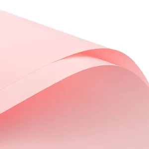 Papier d'emballage de fleurs imperméable rose, papier Oya unicolore pour bouquets de cadeaux.