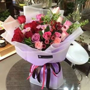 Waterdicht bloemeninpakpapier voor boeketten, stijlvol Koreaans papier met kleurovergang.