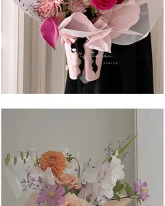 Papier d'emballage de fleurs imperméable pour bouquets DIY et fournitures de fleuriste de qualité.