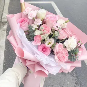 Papier Kraft Imperméable Couleur Unie Papier d'Emballage de Fleurs de Fleuriste Rouleau et Feuille Matériel pour Bouquet