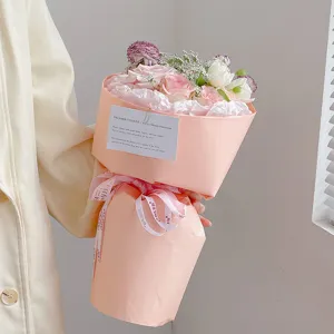 Papier d'emballage de fleurs unicolore imperméable pour bouquet fleuriste Saint-Valentin