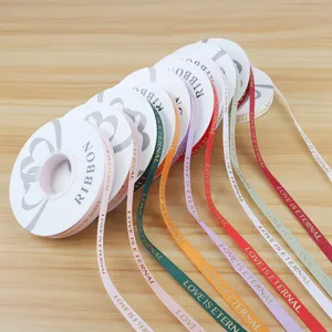 1cm Gold Stamping Ribbon DIY Gift Flower Bouquet Packing Cake Wrapping Craft Decor