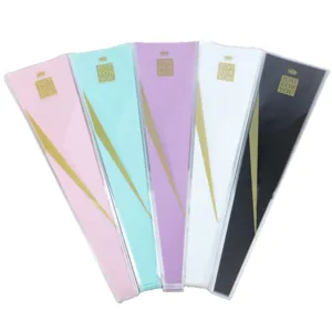 Single rose flower packaging bag OPP plastic bouquet sleeve for Valentine Day wholesalegifts