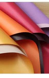 Colorful two-tone Ouyal floral wrapping paper rolls for DIY bouquet gift packaging and decor.