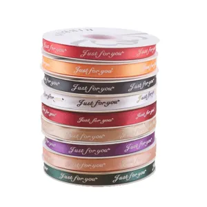 1cm colorful satin ribbon roll for gift wrapping, floral bouquet decoration, and baking crafts.