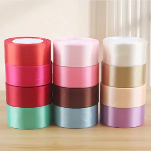 4cm Satinband Geschenke Verpackung Blumenstrauß DIY Handwerk Hochzeit Dekoration
