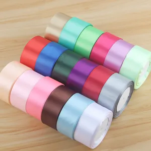 4cm bunte Satinbänder Rollen für Blumen Geschenkverpackung Verpackung und DIY Handwerk.